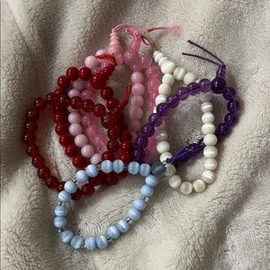 Glass Beads Bracelets Set